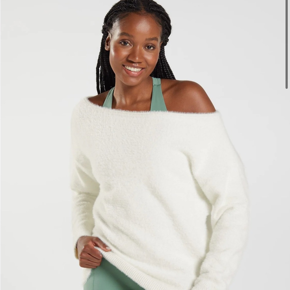 Gymshark x Whitney Simmons oversize eyelash knit sweater, size small